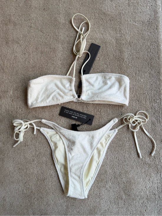 triangl swimwear Other - triangl swimwear Cream Terry Bandeau Bikini Set - Cream
